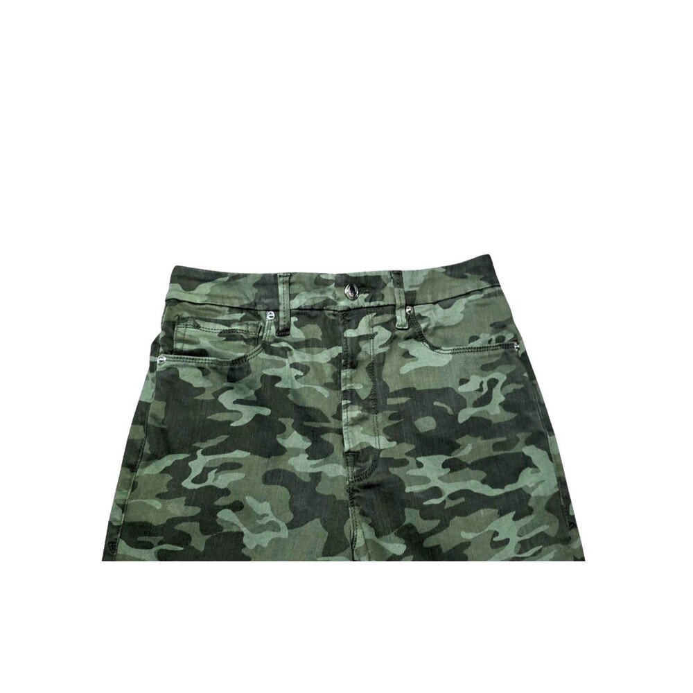 GOOD AMERICAN Women's Good Waist Green Camo Skinny Jeans Sz 10 30 Stretch - Picture 3 of 9